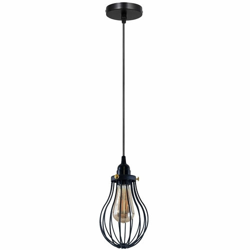 Black Cage Pendant Light Kitchen E27 ~3398
