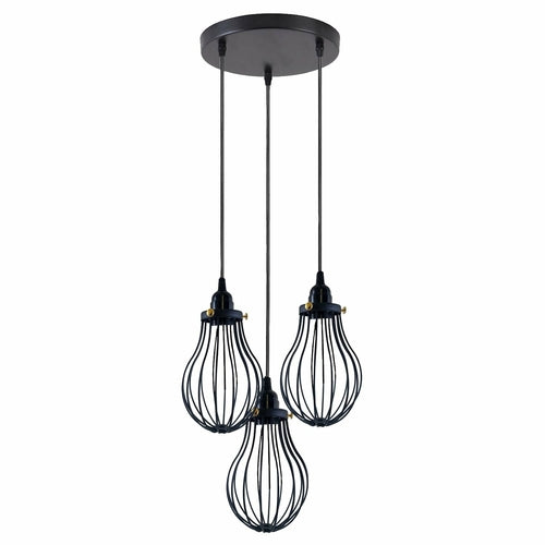 Black Cage Pendant Light Kitchen E27 ~3398