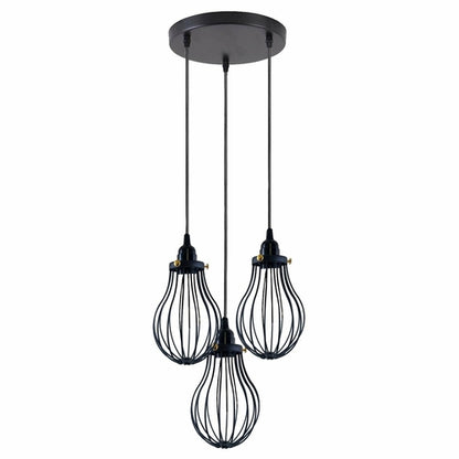 Black Cage Pendant Light Kitchen E27 ~3398