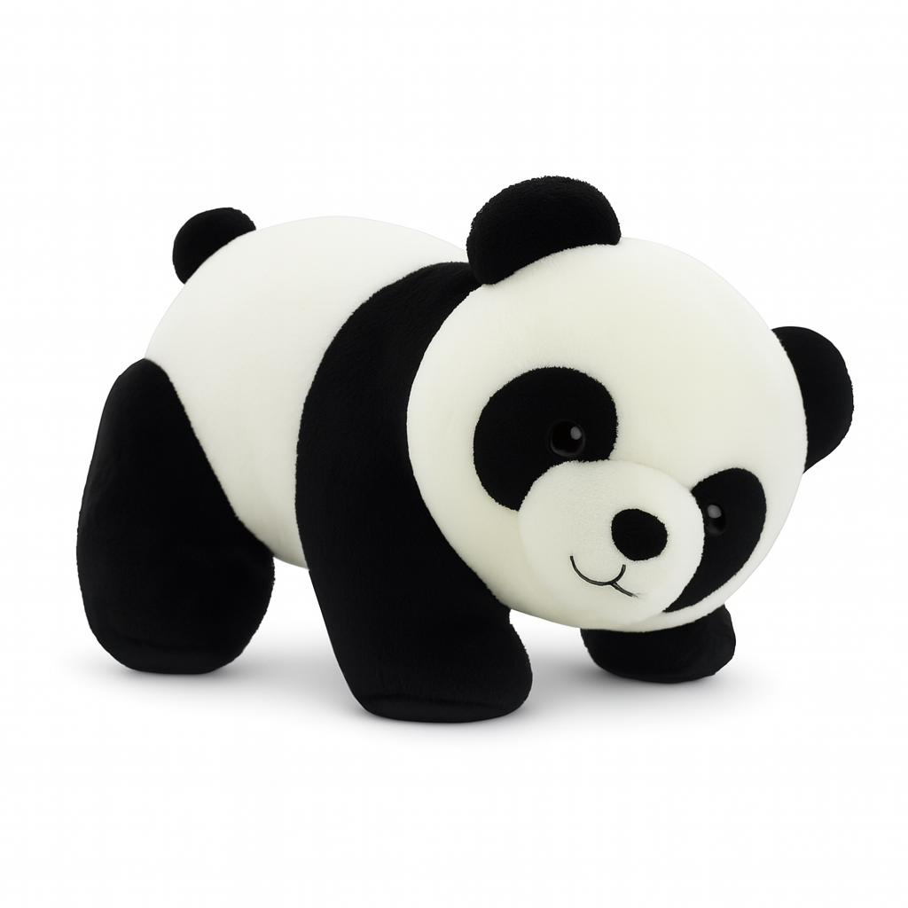 Cute Black and White Plush Panda Toy