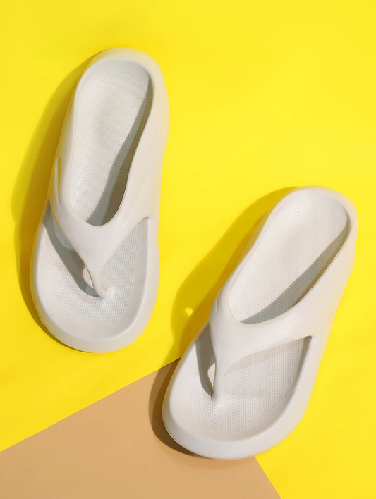 Men Grey Cushion Slip On Slippers (Size-Uk-10