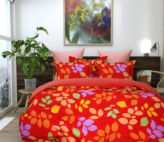 Cotton Bedsheet Set for All Seasons - Red