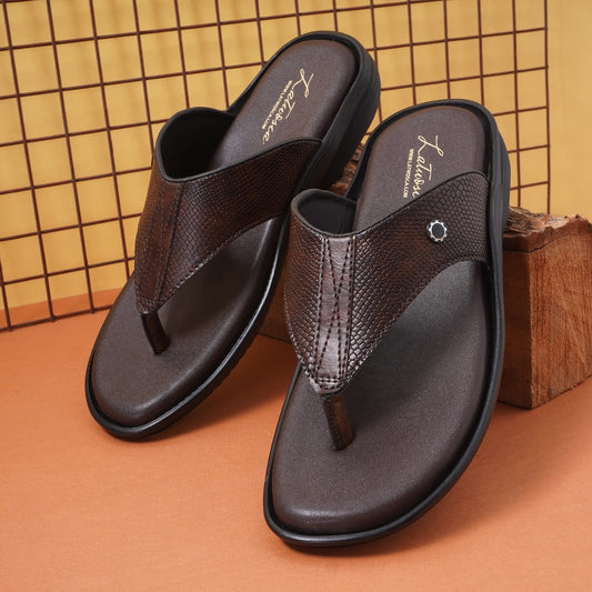 Mens Care Orthopaedic and Diabetic Slipper (Size-UK-6) (Color-BROWN)