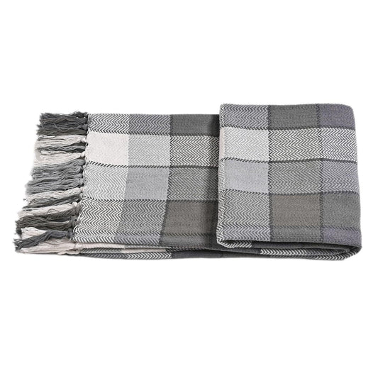 AJAYAN Soft Check Throw Blanket | Used Both Indoor and Outdoor
