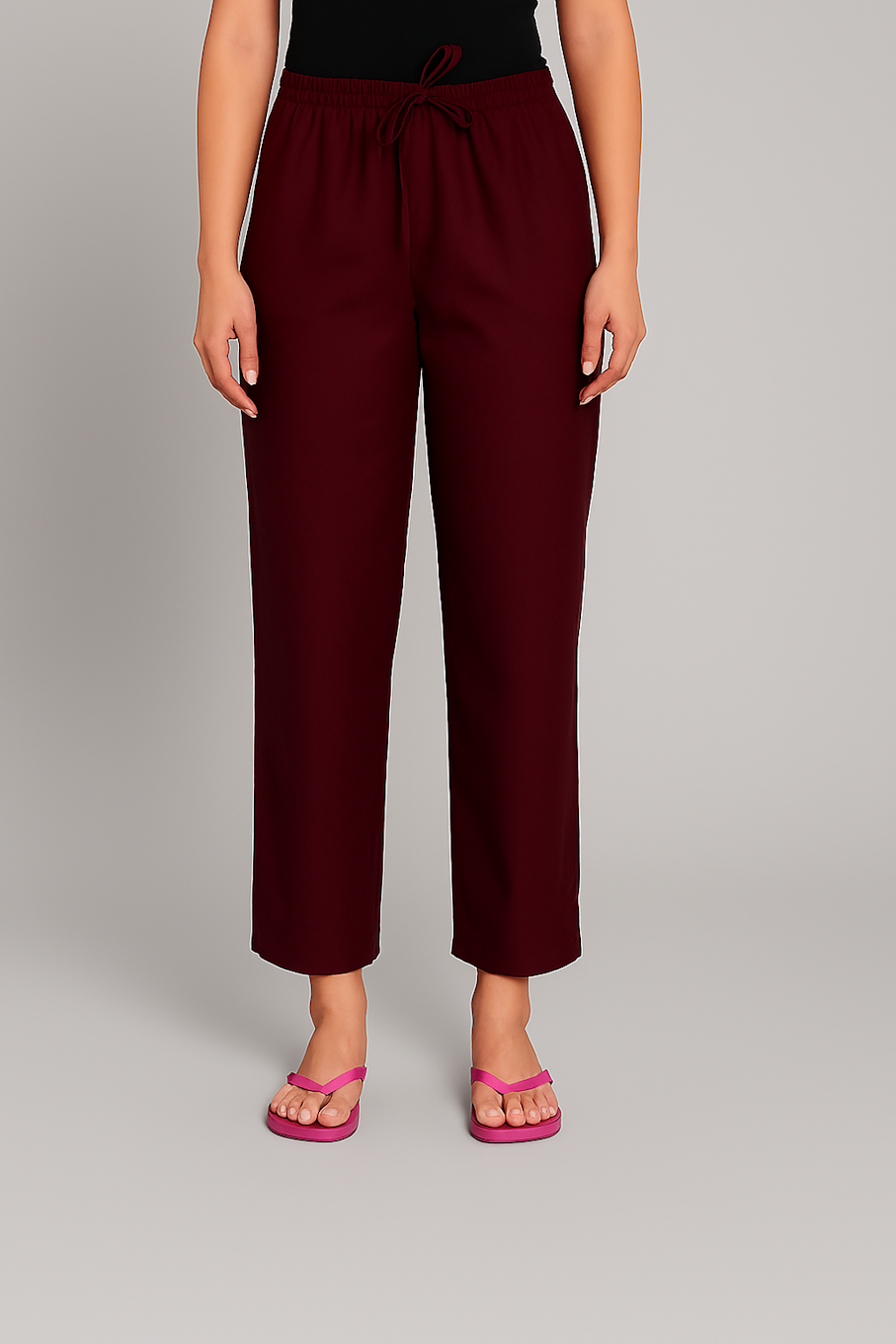 Trouser for Women-Maroon (Size-XL) | D183