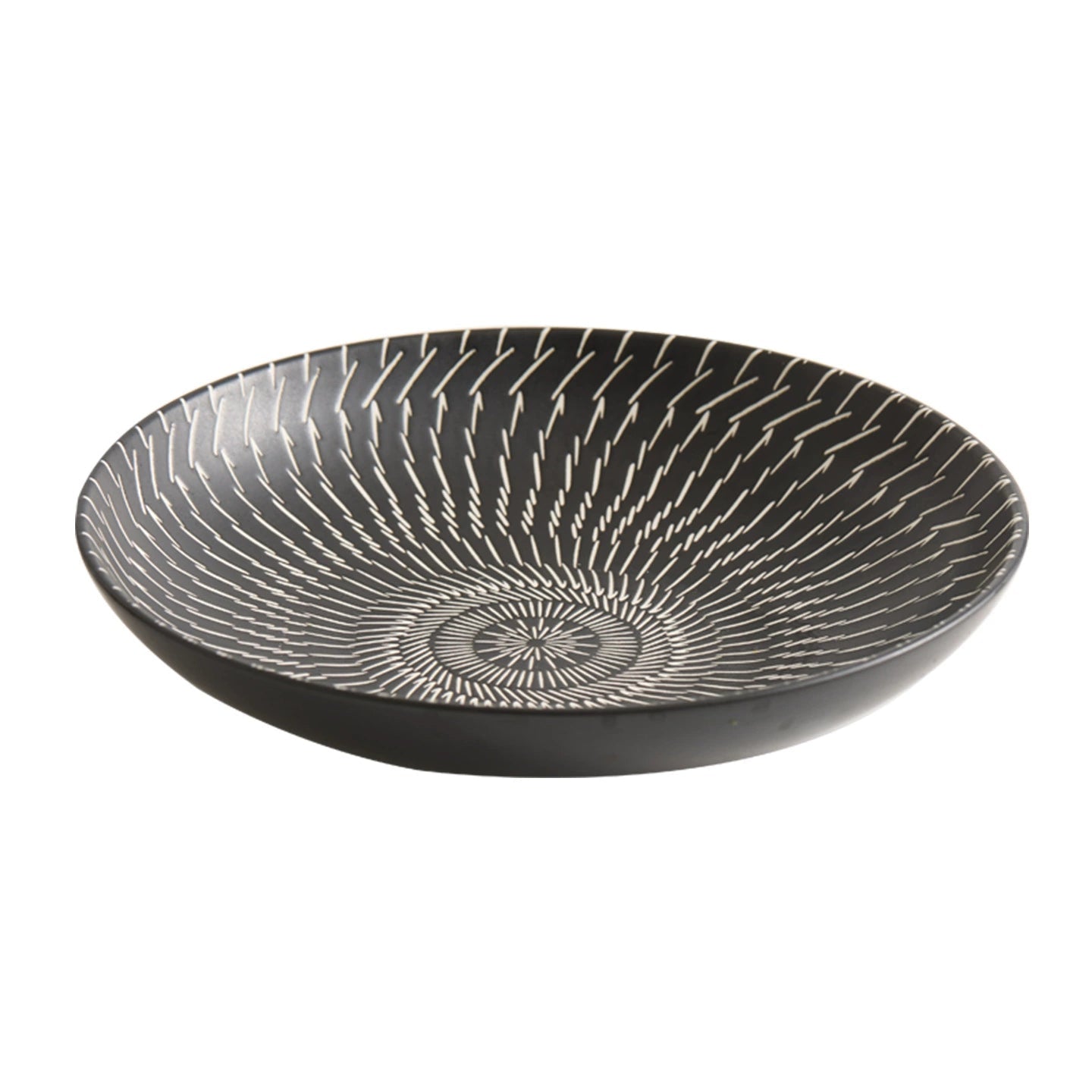 Luxury Black Ceramic Pasta Plate – 9" & 11" Modern Deep Dinner Bowl