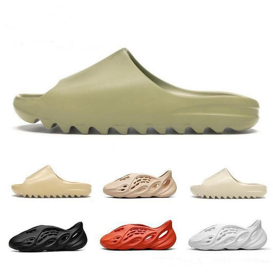 2020 New Kanye Slides Foam Runner Fashion Slippers Bone Desert Sand