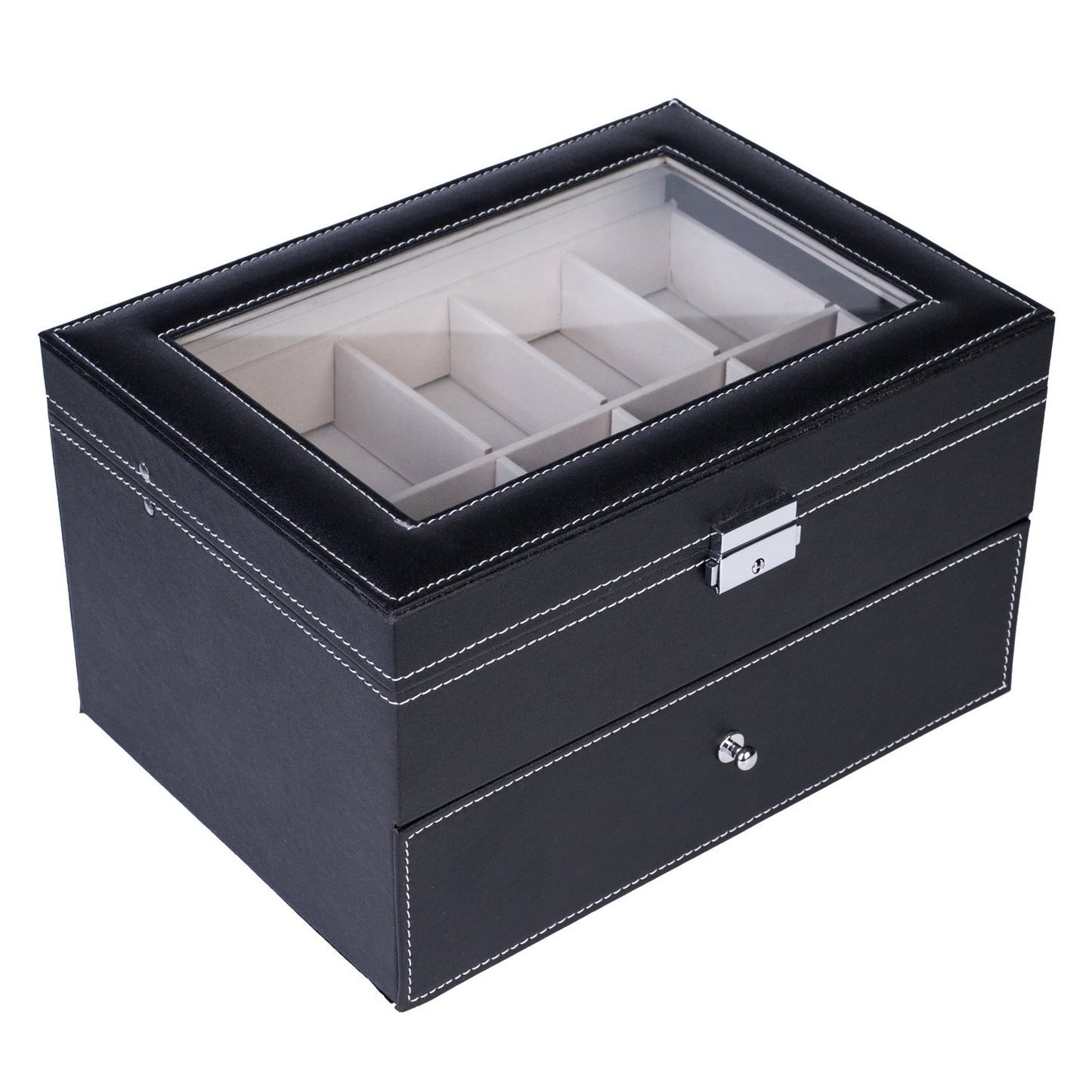 20 Compartments Watch Collection Box Leather Watch Display Show Case