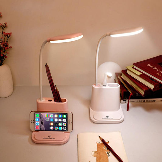 USB Rechargeable LED Desk Lamp Touch Dimming Adjustment Table Lamp for