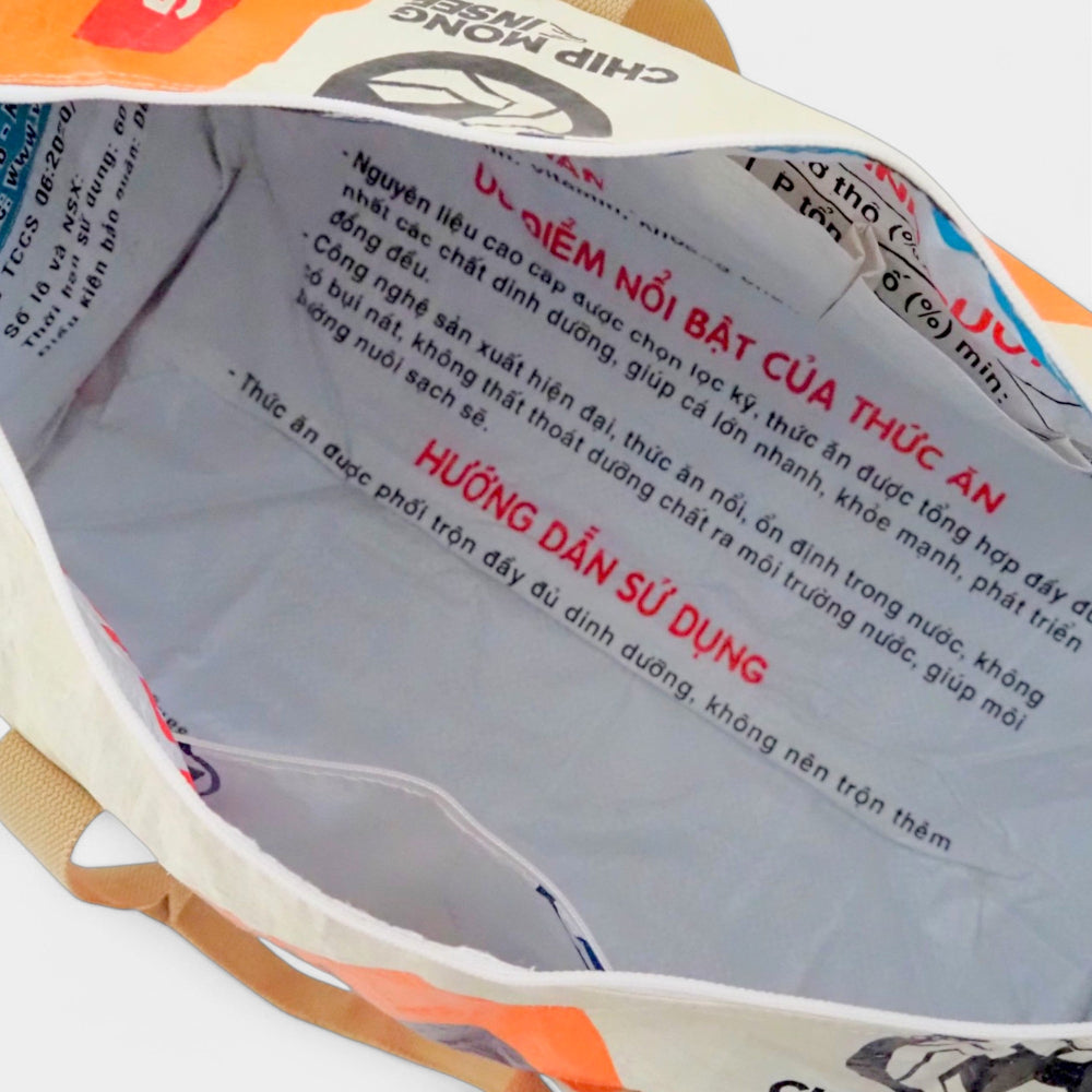 SPORTY BAG | Upcycelte Sporttasche in beige