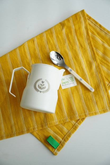 Retro Farmhouse French Linen Stripe Placemat for Elegant Table Setting