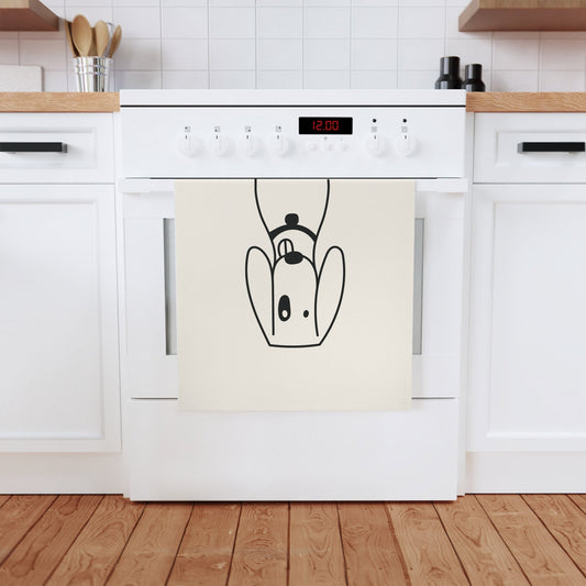 Foxhound dog Cotton Tea Towel, 50 x 70 cm, organic cotton,